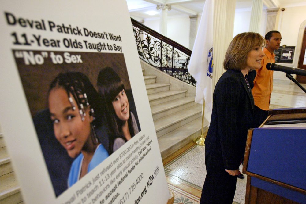 A press conference by the National Abstinence Foundation and Valerie Huber in 2007 in Boston.