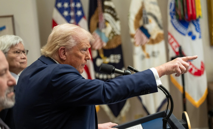 Trump at a press conference
