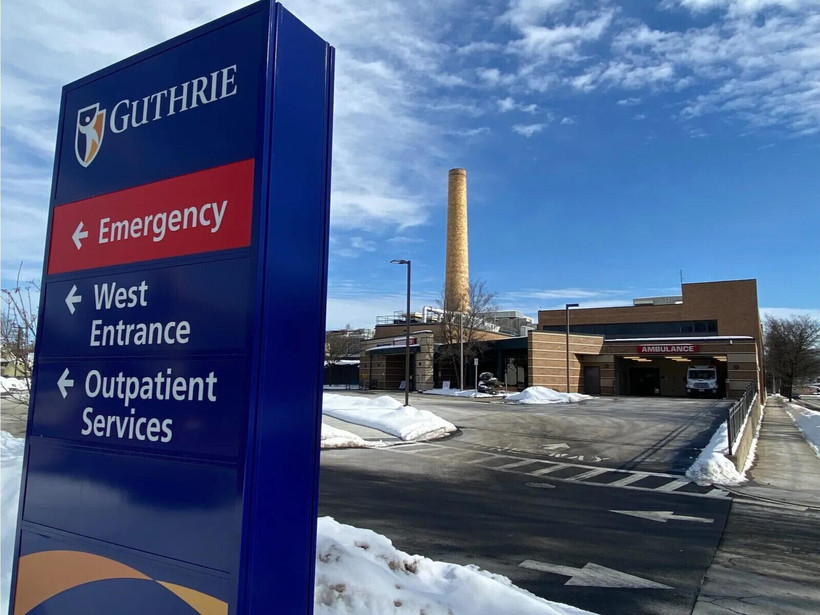 A sign for the Guthrie Cortland Medical Center