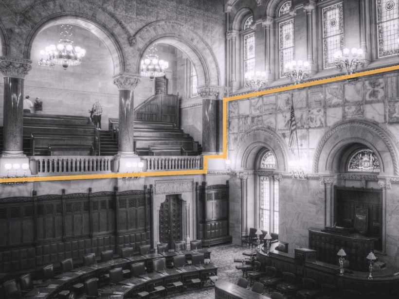 The interior of the New York State Capitol.