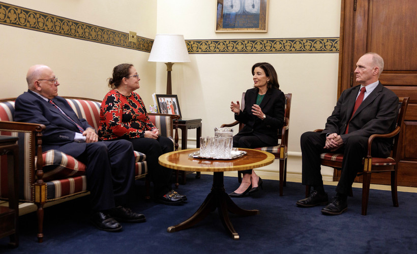 Governor Kathy Hochul in a meeting