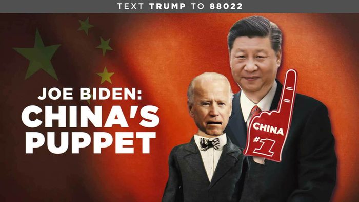 Pro-Trump campaign ad, Joe Biden: China's Puppet