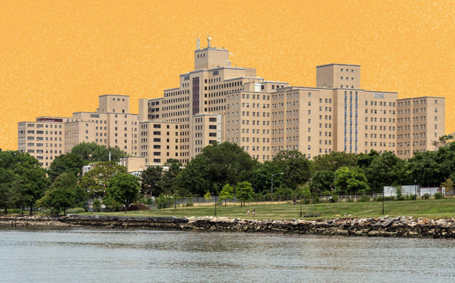The Manhattan Psychiatric Center, seen from the Harlem River.