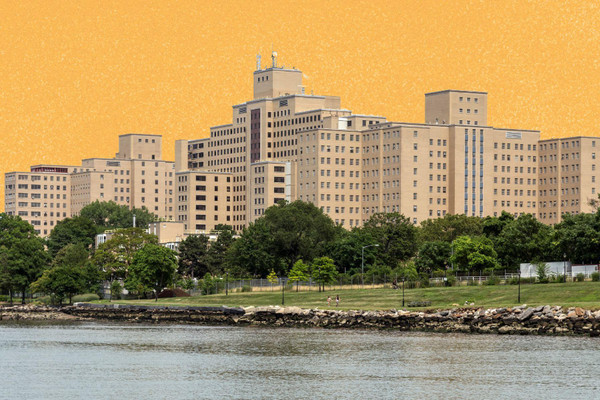 The Manhattan Psychiatric Center, seen from the Harlem River.