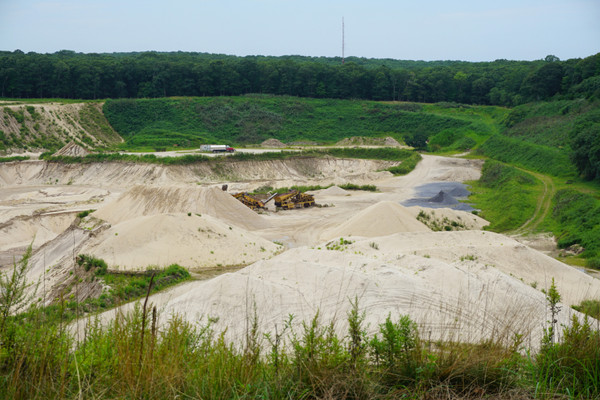 Construction equipment at the Sand Land pit.