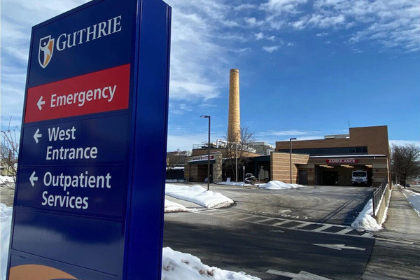 A sign for the Guthrie Cortland Medical Center