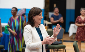 Governor Kathy Hochul at an event
