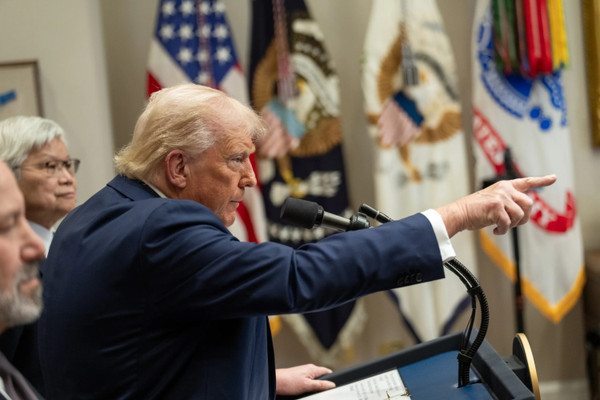 Trump at a press conference