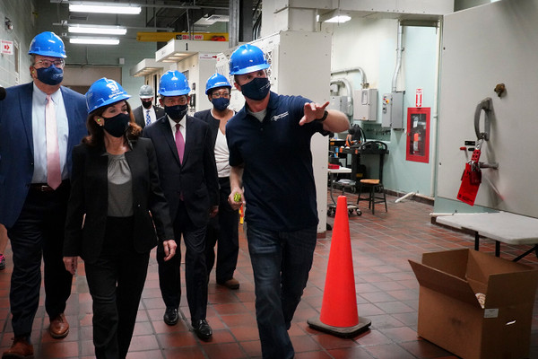 Governor Hochul in a hard hat