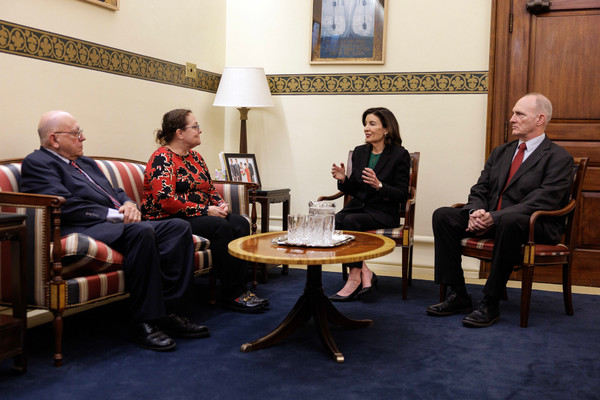Governor Kathy Hochul in a meeting