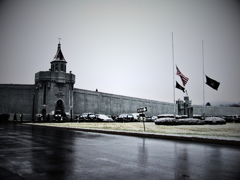 Attica Correctional Facility on a winter day in Attica, New York.