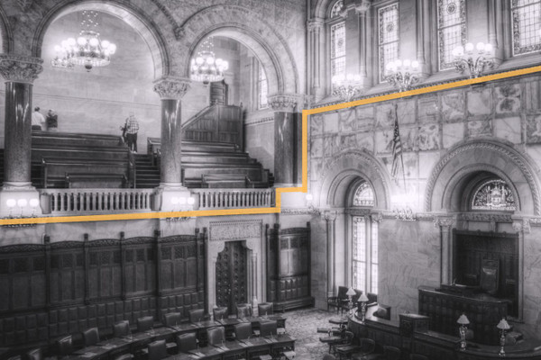 The interior of the New York State Capitol.