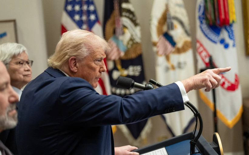 Trump at a press conference