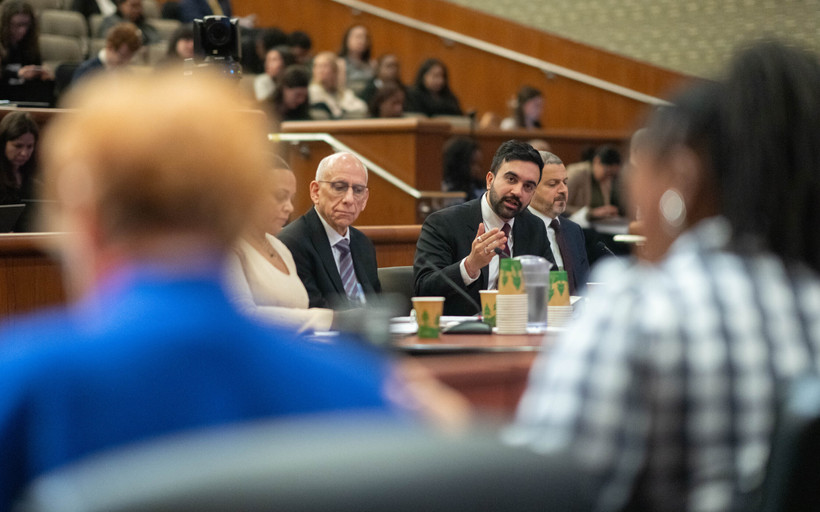 Mayor Zohran Mamdani testifies at the 2026 Joint Legislative Budget Hearing in Albany.
