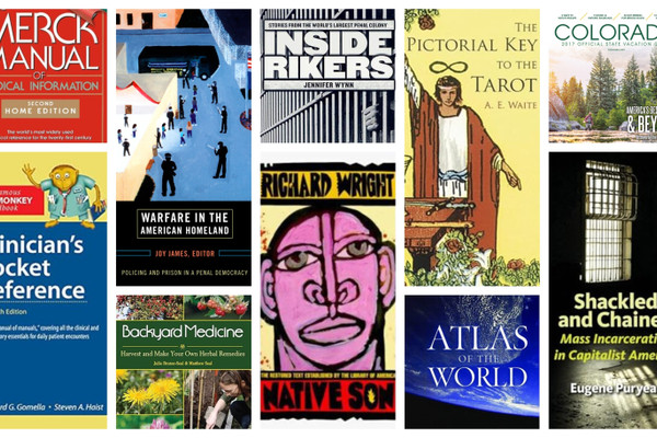A collage of book covers, including Richard Wright's Native Son