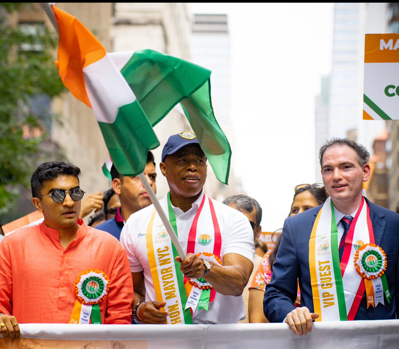 Adams at India Parade