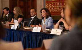 Governor Hochul at a press conference
