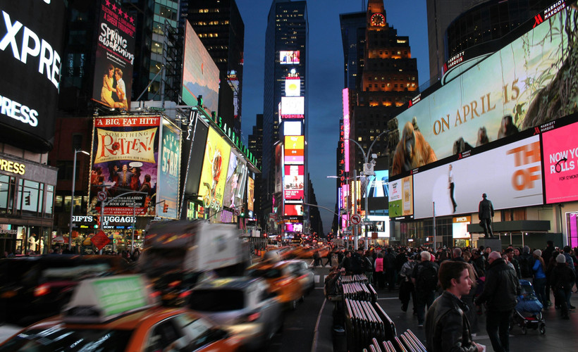 Times Square at night
