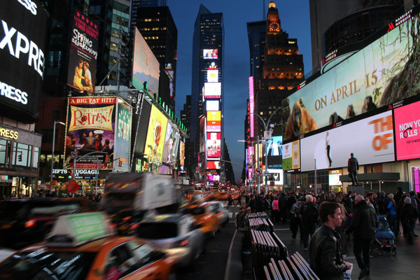 Times Square at night